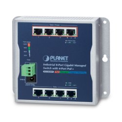 PLANET WGS-804HPT network switch Managed Gigabit Ethernet (10/100/1000) Power over Ethernet (PoE) Black
