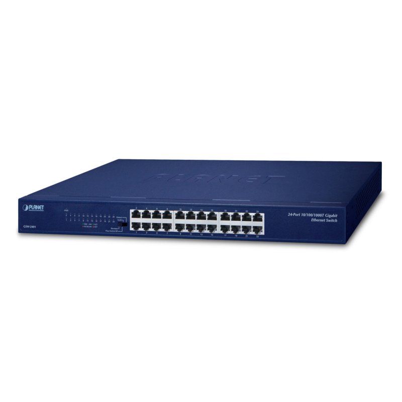 PLANET GSW2401 network switch Unmanaged Gigabit Ethernet (10/100/1000) 1U Blue