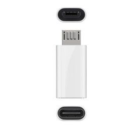 Microconnect USBMICROUSBC changeur de genre de câble Micro-USB B USB C Blanc