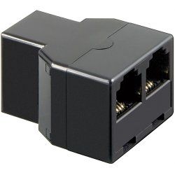 Goobay 50597 changeur de genre de câble RJ11/RJ14 2x RJ11/RJ14 Noir