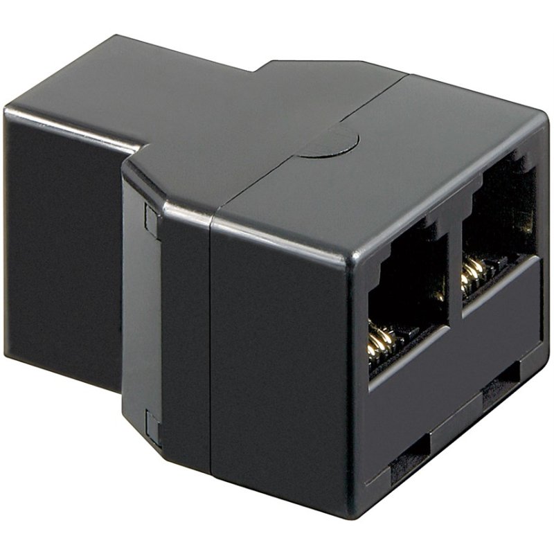 Goobay 50597 cable gender changer RJ11/RJ14 2x RJ11/RJ14 Black
