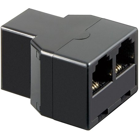 Goobay 50597 cable gender changer RJ11/RJ14 2x RJ11/RJ14 Black