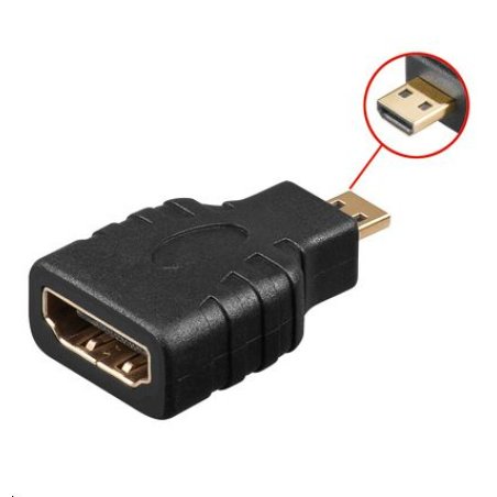 Microconnect HDM19F19MM changeur de genre de câble Micro HDMI HDMI Noir