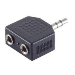 Microconnect AUDALS changeur de genre de câble 3.5mm 2x3.5mm Noir