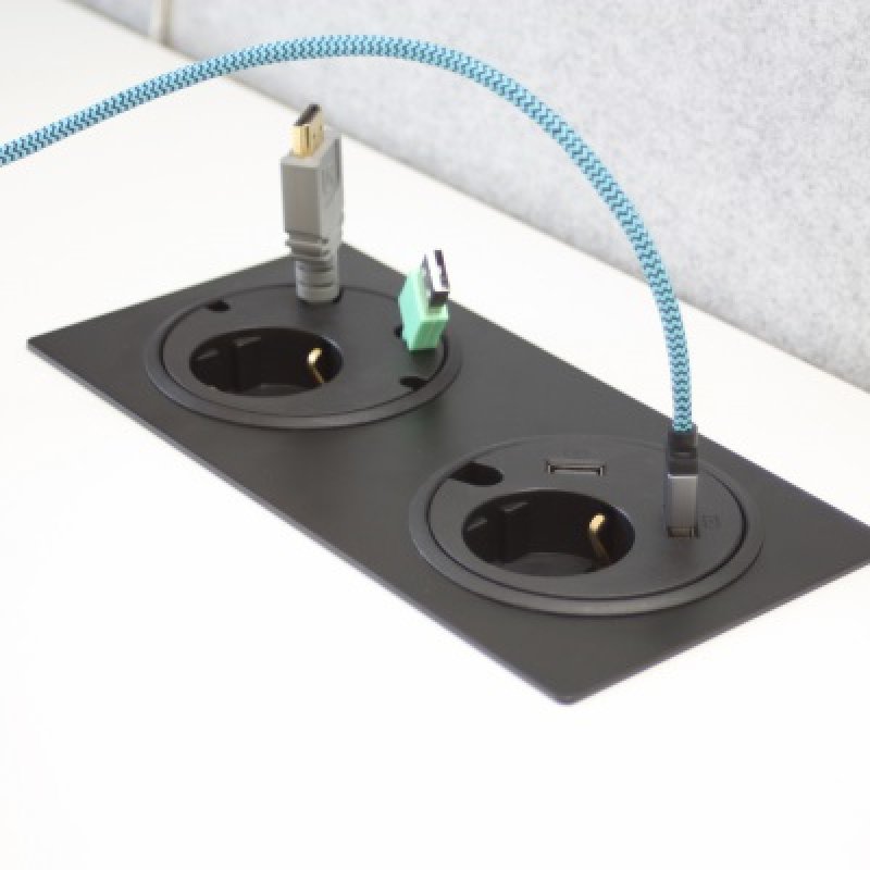 Kondator 935-PD10 socket-outlet Type F Black