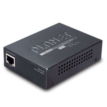 PLANET POE-172S séparateur voix-données Connexion Ethernet, supportant l'alimentation via ce port (PoE) Noir