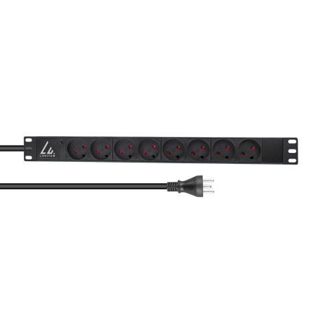 Lanview LVR-2MDK-LIC-DK8 unité de distribution d'énergie 8 sortie(s) CA 1U Noir
