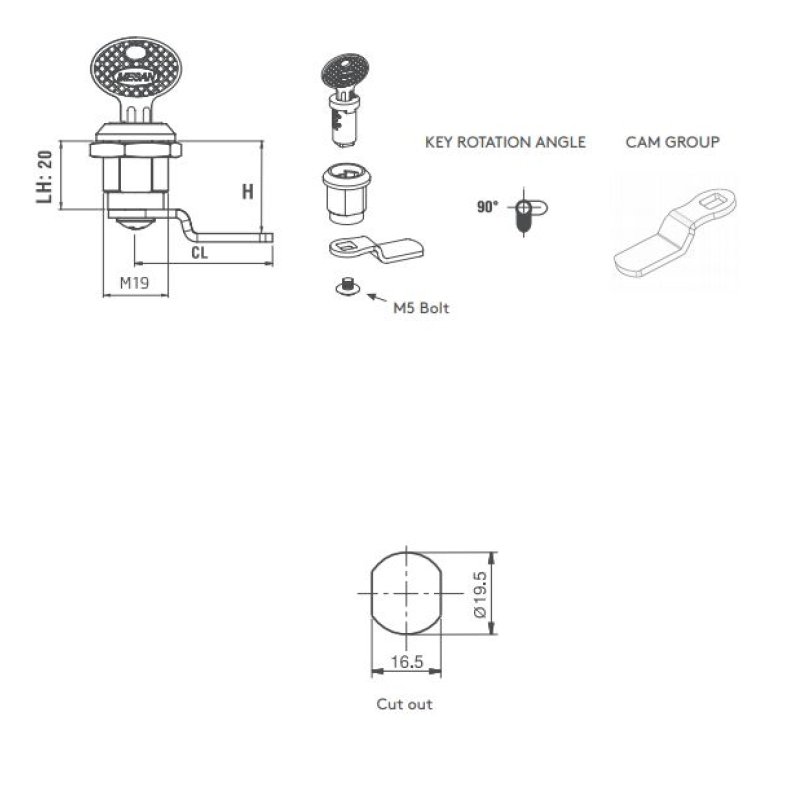 LOCK & DIFFERENT KEY FOR WALL