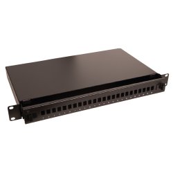 Fibre patch panel 19" 1U 24