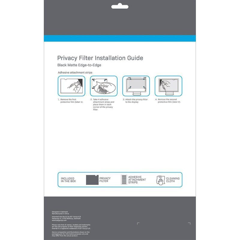 eSTUFF GLBE12294175 filtre anti-reflets pour écran et filtre de confidentialité 31,8 cm (12.5") Ordinateur portable