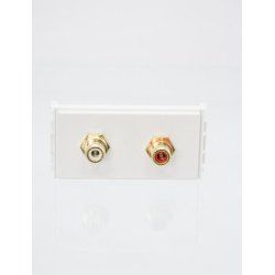 Vivolink WI221285 socket-outlet 2 x RCA White