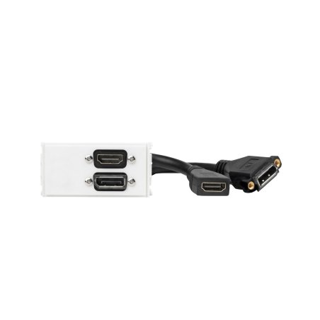 Vivolink WI221267 prise de courant HDMI DisplayPort Blanc