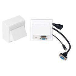 Vivolink WI221192 socket-outlet HDMI VGA 3.5mm White