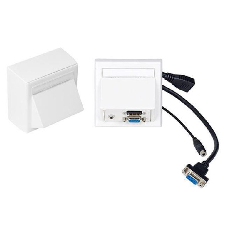 Vivolink WI221192 socket-outlet HDMI VGA 3.5mm White