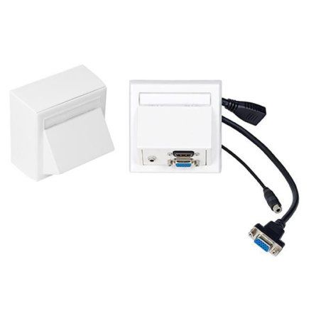 Vivolink WI221192 socket-outlet HDMI VGA 3.5mm White