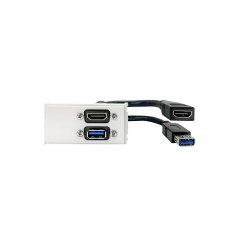 Vivolink WI221295 socket-outlet HDMI USB A White