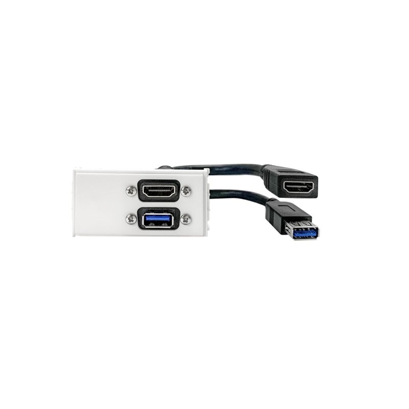 Vivolink WI221295 prise de courant HDMI USB A Blanc