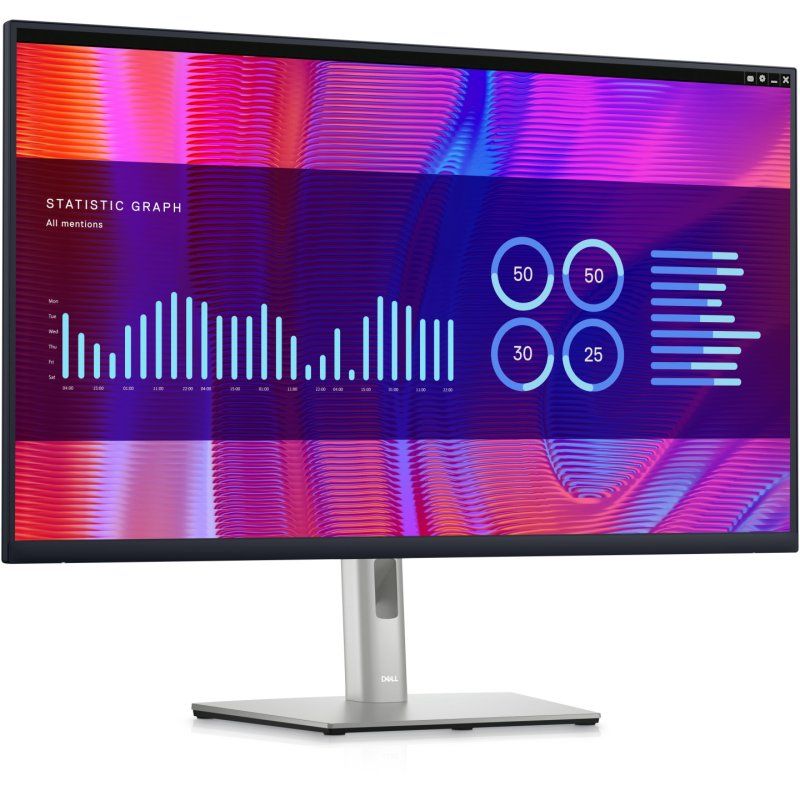 DELL P Series P3223DE LED display 80 cm (31.5") 2560 x 1440 pixels Quad HD LCD Black