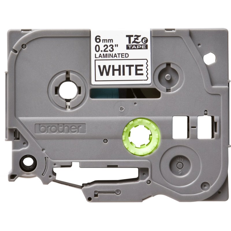 Tape Black on White 6mm