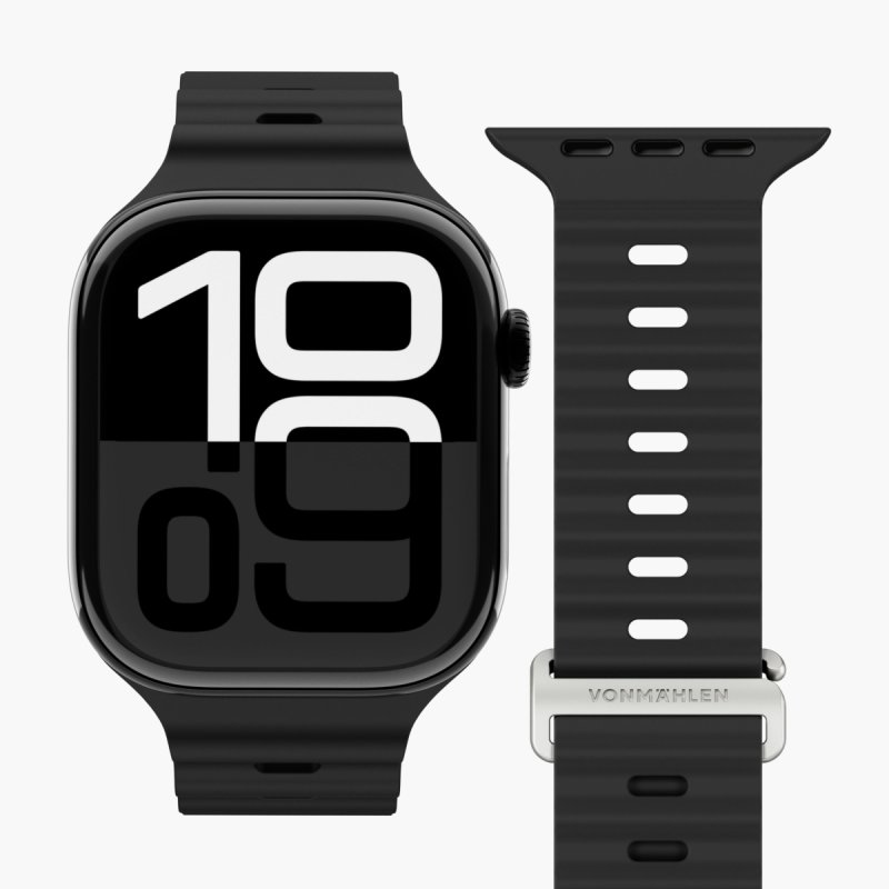 Vonmählen Wave Band 2 Strap Black Silicone