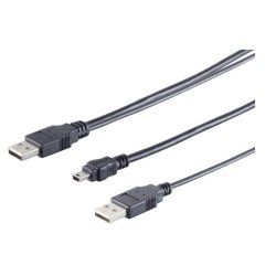 Microconnect USBAAB06 câble USB USB 2.0 0,6 m Mini-USB B USB A Noir