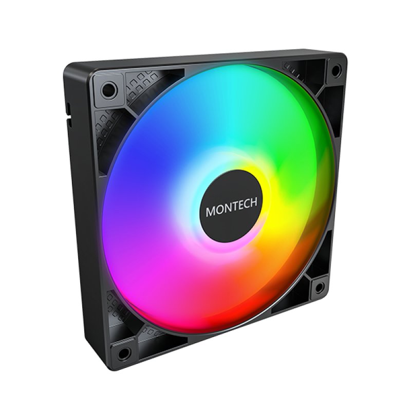 VENTILADOR 120X120 MONTECH GF120 PWM BLACK PACK 3 HUB