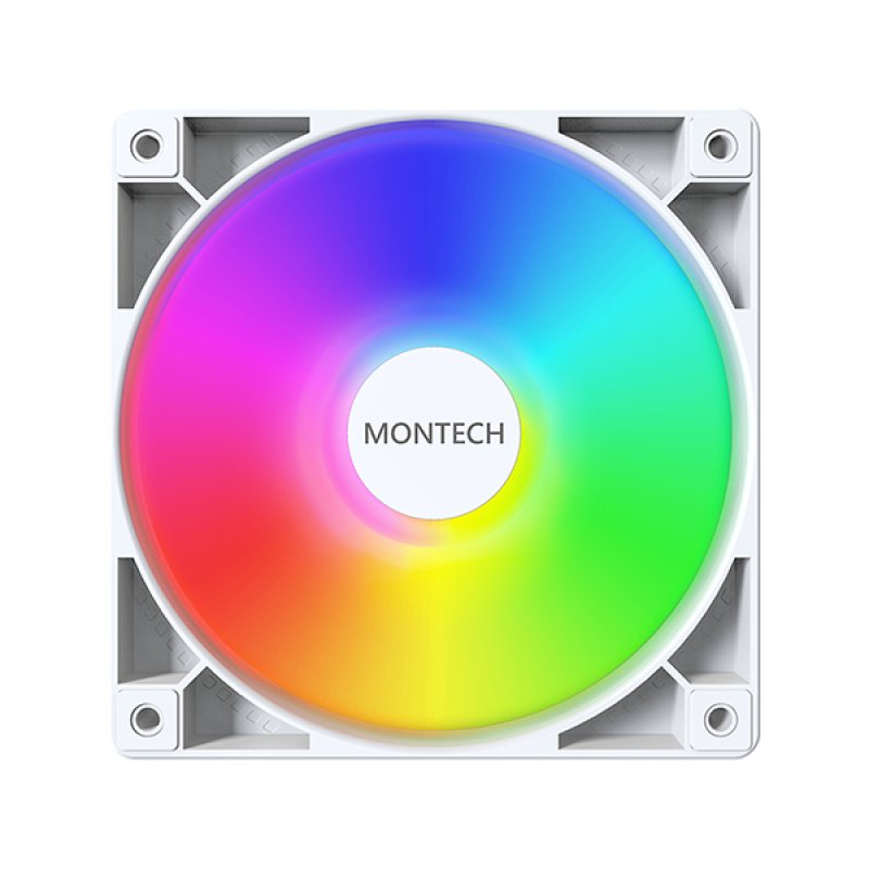 VENTILADOR 120X120 MONTECH GF120 PWM WHITE PACK 3 HUB