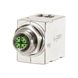 Traversées de cloison M12, codage X-RJ45 coudée