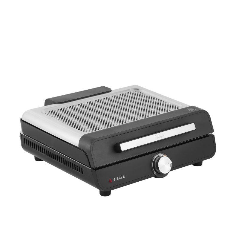 Sizzle Elektro-Grillplatte und Plancha GR101EU (schwarz, 1.450 Watt, Grillfläche 37 x 28cm)