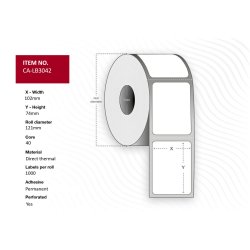 Capture CA-LB3042 printer label White