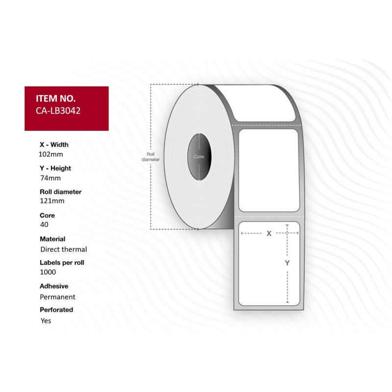 Capture CA-LB3042 printer label White