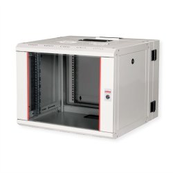 ROLINE 19" Boîtier mural Pro 7U 600x600 LxP pivotant en 2 parties gris