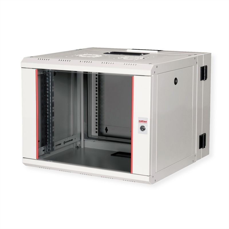 ROLINE 19" Boîtier mural Pro 7U 600x600 LxP pivotant en 2 parties gris