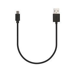 Veho Pebble USB-A to micro-USB Universal Charge and Sync 0.2m/0.7ft Cable – Black (VCL-001-M-20CM)