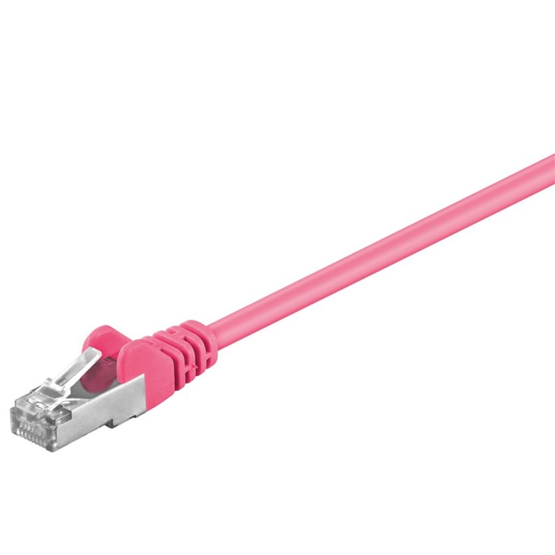 Goobay 95208 câble de réseau Magenta 0,25 m Cat5e SF/UTP (S-FTP)