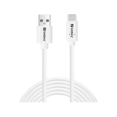 Sandberg 336-14 câble USB USB 2.0 2 m USB C USB A Blanc