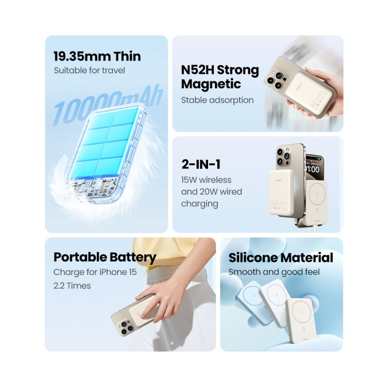 POWER BANK UGREEN 10000MAH 20W MAGNÉTICO