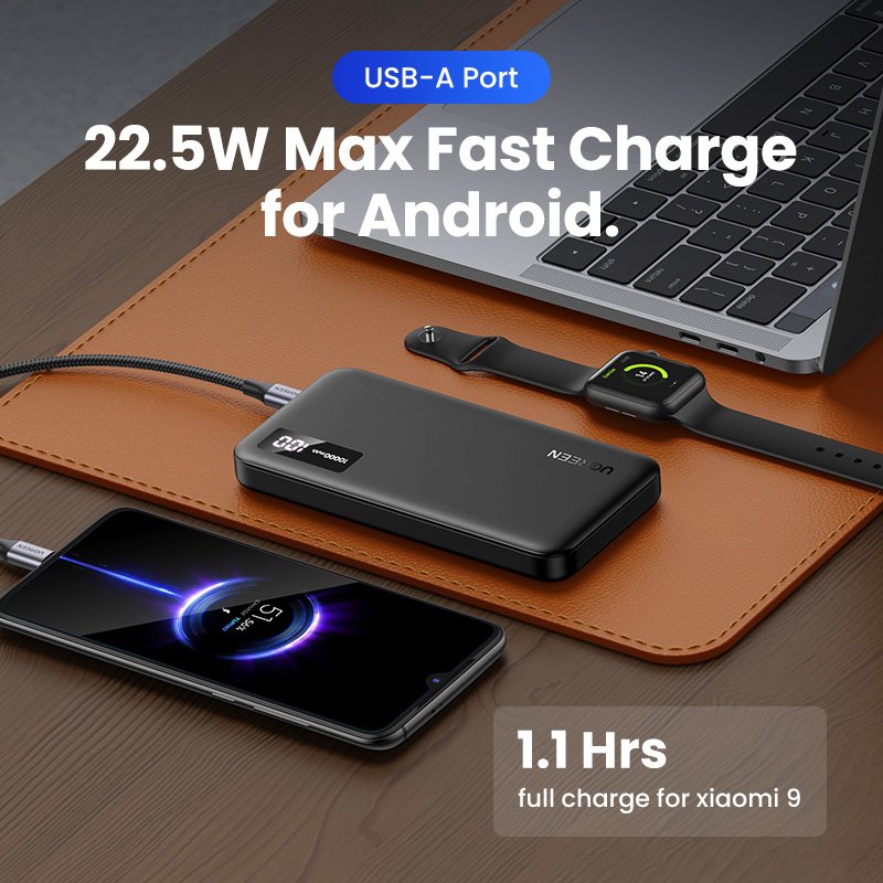 POWER BANK UGREEN 10000mAh MINI 20W BLACK