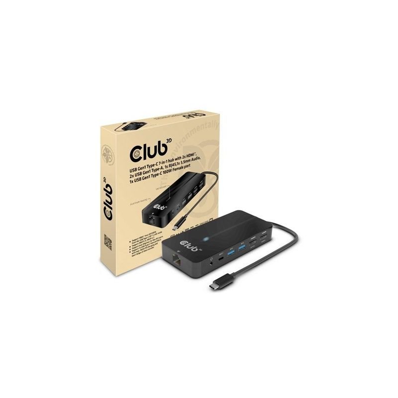 HUB USB 3.2 GEN1 CLUB3D TIPO-C 7 EN 1
