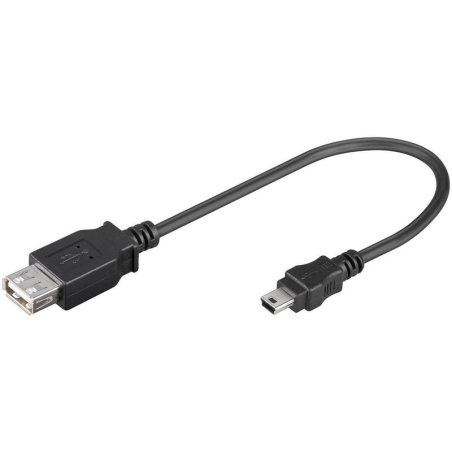Microconnect USBAFBM câble USB USB 2.0 0,2 m USB A Mini-USB B Noir