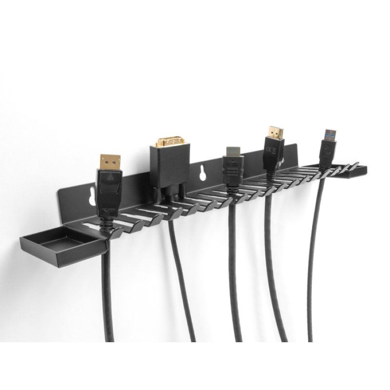 DeLOCK 67180 cable organizer Wall Cable holder Black