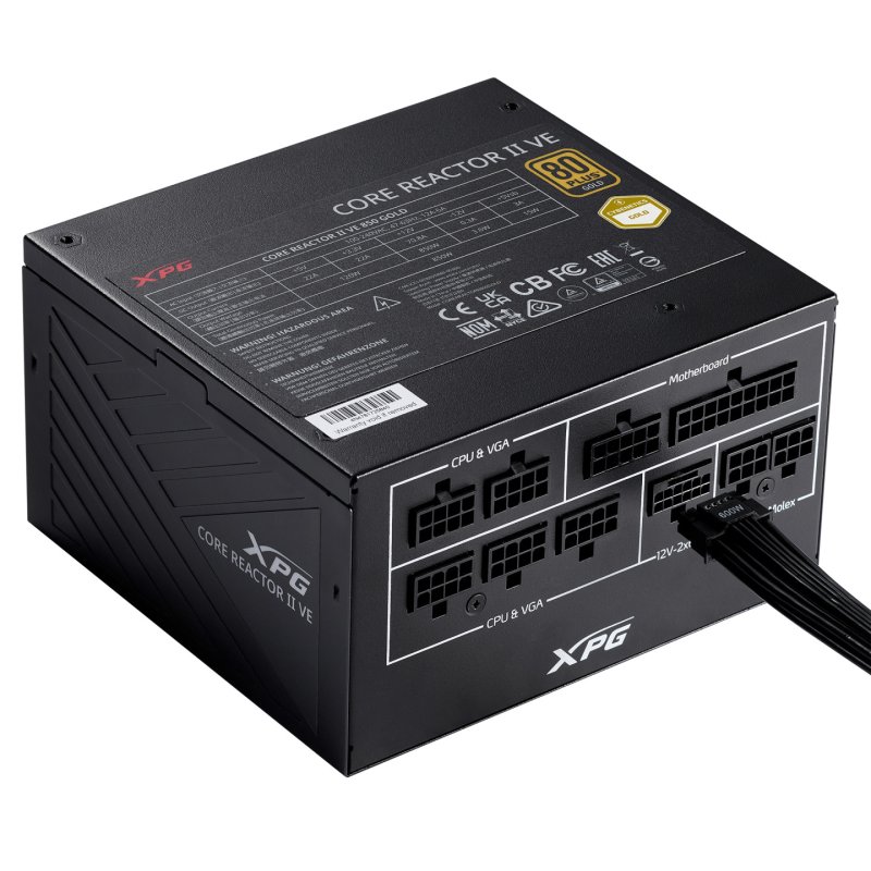XPG COREREACTOR II VE 850W unité d'alimentation d'énergie 24-pin ATX ATX Noir