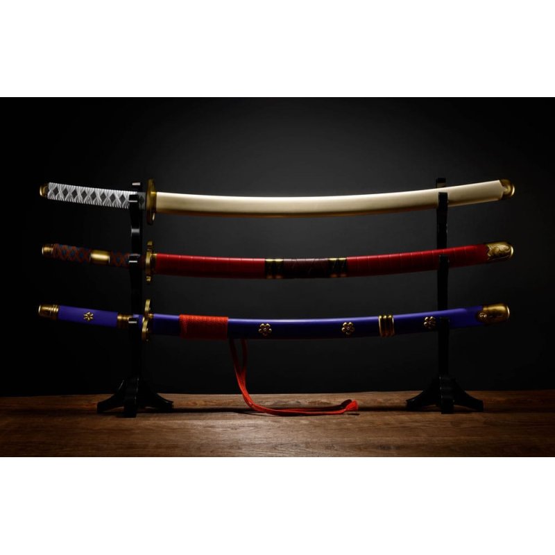 One Piece Set 3 Répliques Proplica épée Roronoa Zorro Three Sword Style 95 cm