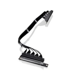 PCI-E 4.0 Dual 90° Riser Cable (schwarz, 40cm)