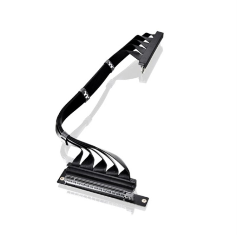 PCI-E 4.0 Dual 90° Riser Cable (schwarz, 40cm)