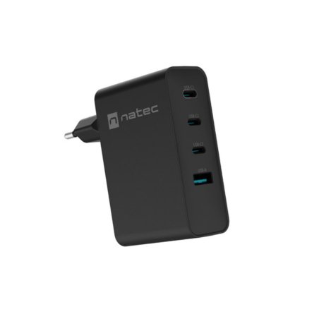 CARGADOR NATEC RIBERA GAN 100W 3XUSB-C 1XUSB-A PD3.0 QC3.0 NEGRO