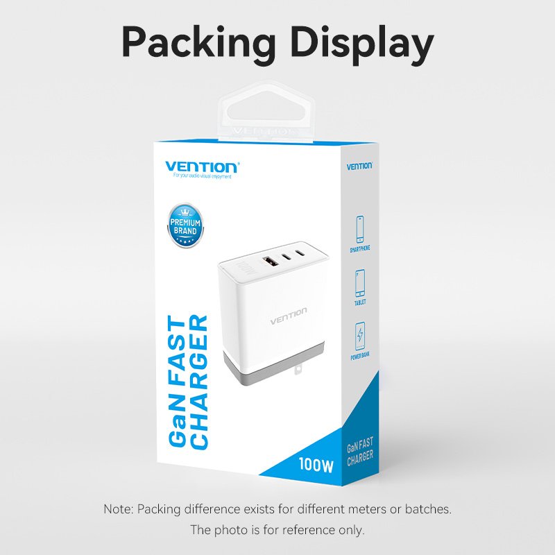 Vention FEGB0-EU chargeur d'appareils mobiles Universel Noir Secteur Charge rapide