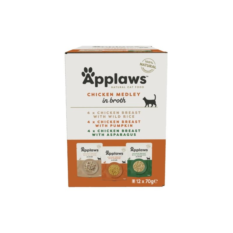 Applaws - Multipack Chicken Broth Medley - 12x70g
