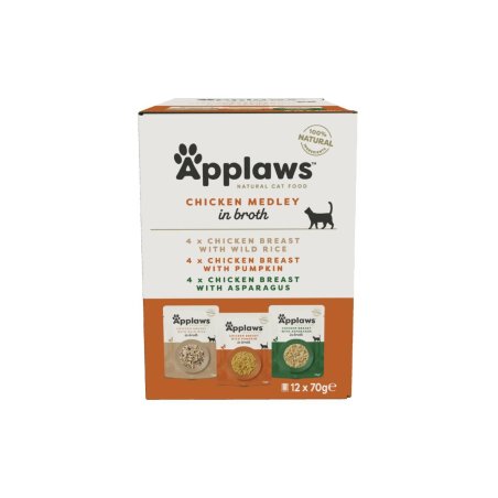 Applaws - Multipack Chicken Broth Medley - 12x70g