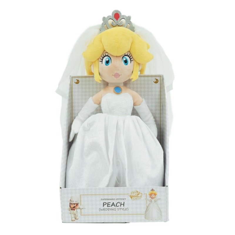 MARIO ODYSSEY - Peach "Tenue de Mariage avec boite" - Peluche 40cm